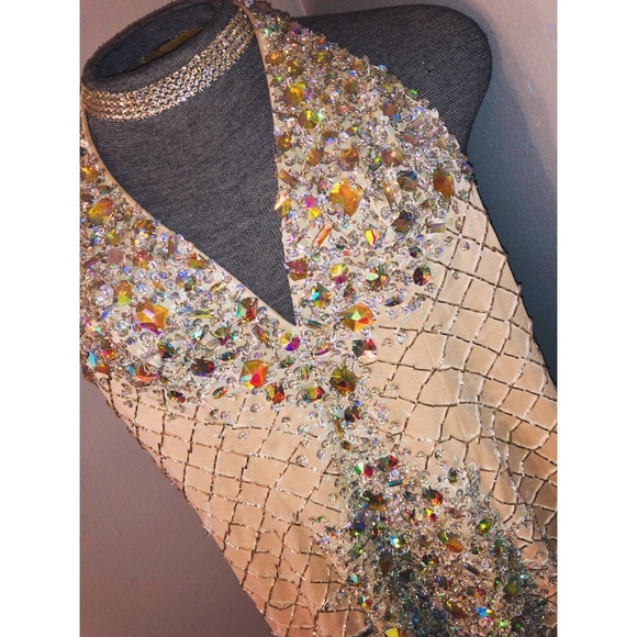 Glamour By Terani Iridescent Mermaid Gown✨OG $650! - Picture 2 of 5